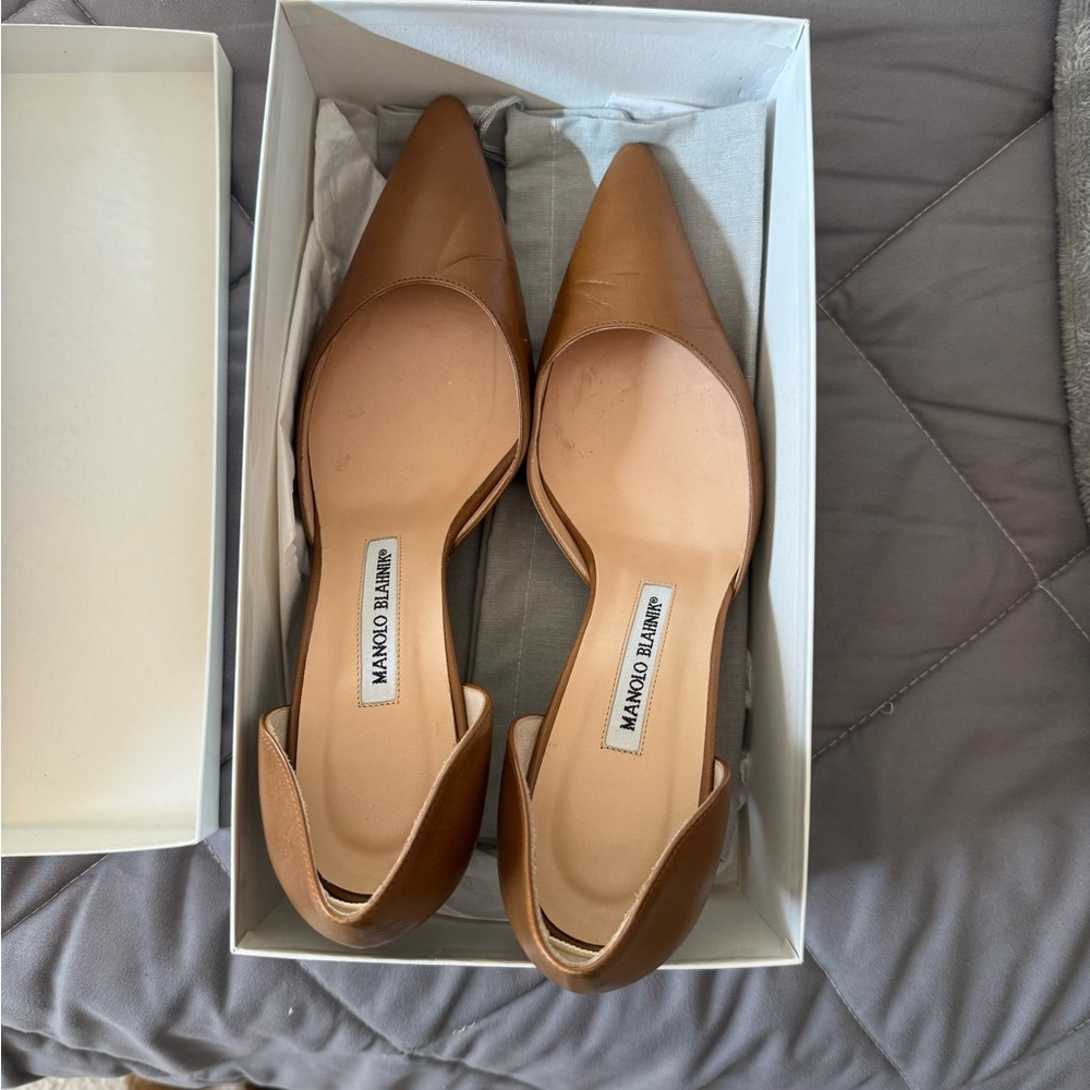 Manolo Blahnik Brown Pointed Toe Heels